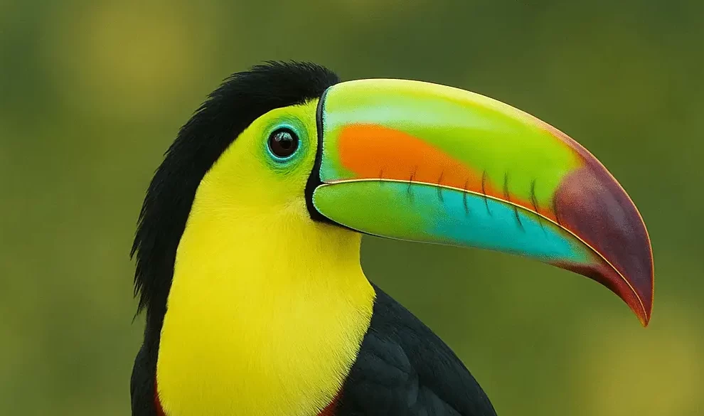 ave exótica, bonito y de color café en un bosque