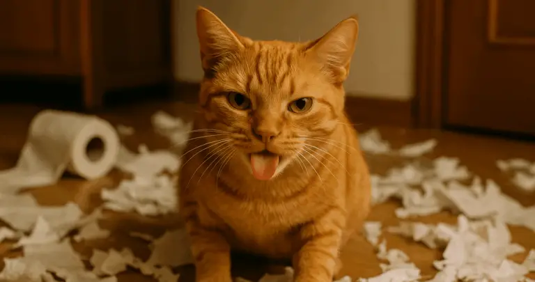 Un nombre para mi gato travieso, bonito y de color café en un bosque